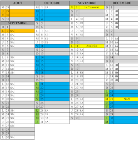 Calendrier